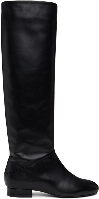 Tøj BY FAR BY FAR Felix Nappa Leather Knee-High Boots Sort | MWFBO064CL013BK001PL, 0
