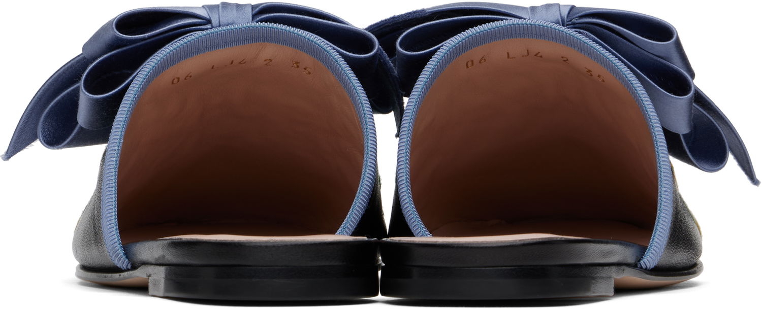 Skopleje Valentino Valentino Garavani Beauregard Slip-On Loafers with Floral Embroidery and Bow Detail Sort | 6W2S0LJ4RHP, 1