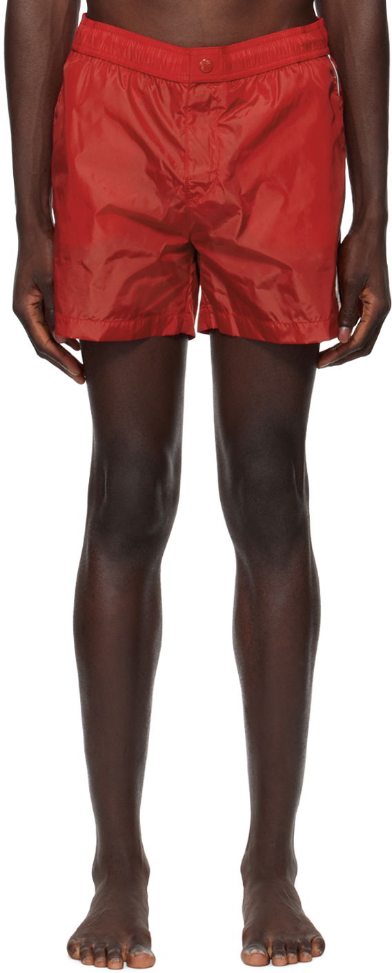 Badetøj Moncler Patch Swim Shorts Rød | J10912C0002153326