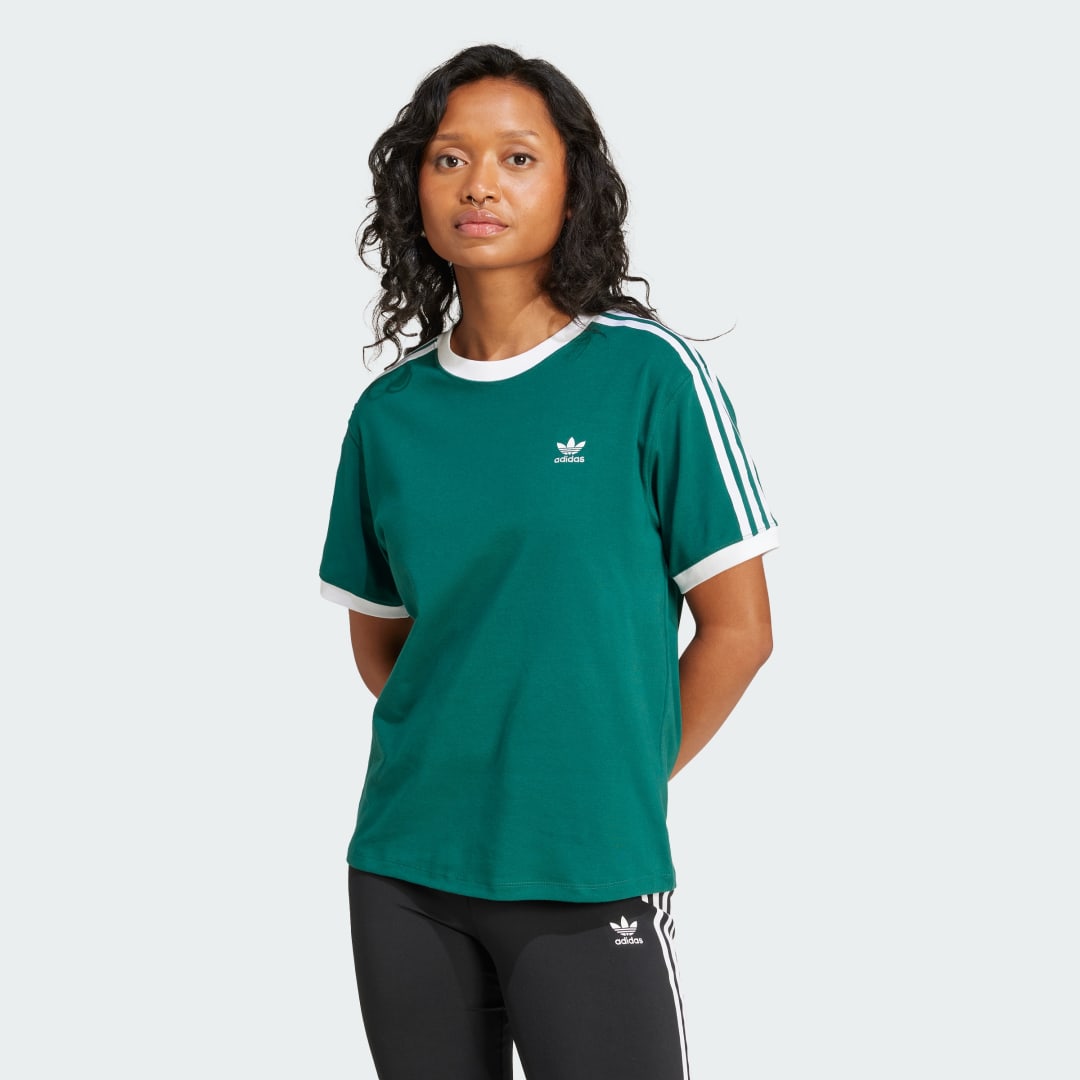 T-shirt adidas Performance 3-Stripes T-Shirt Grøn | JD4571, 0