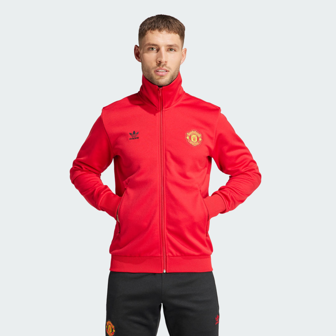 Jakke adidas Performance Manchester United Essentials Trefoil Rød | IK8704, 0