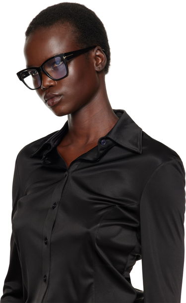 Solbriller Tom Ford Tom Ford Blue Block Square Glasses Sort | FT5745-B_54001, 3