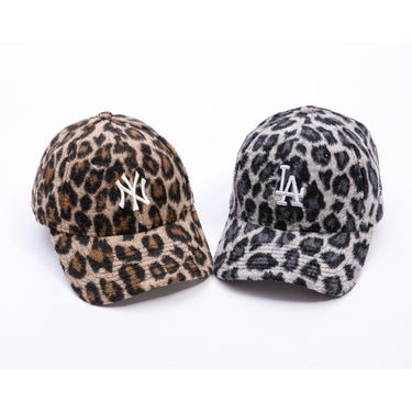 Kasket New Era Cosy Animal Snow Leopard Fleece 9FORTY LA Dodgers Adjustable Hat Grå | 60691313, 4