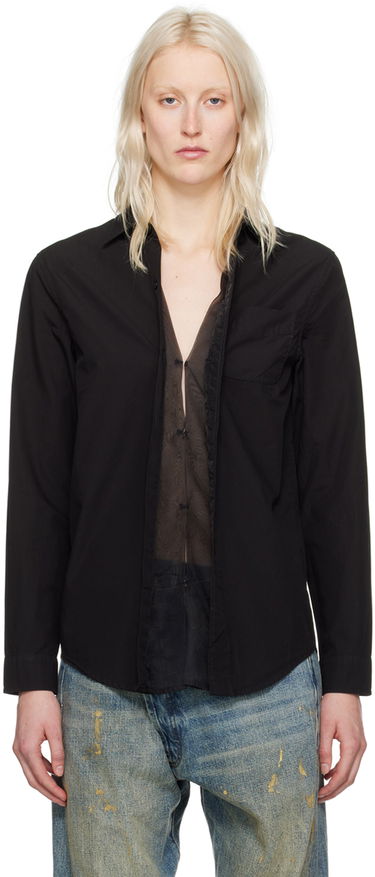 Skjorte R13 R13 Foldout Shirt Sort | R13WR246-R340B, 0