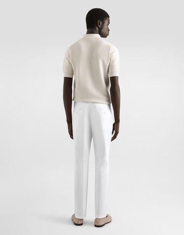 Bukser Dolce & Gabbana Dolce & Gabbana Tailored Cotton Pants Hvid | GP0K3TFUFL3W0800, 2