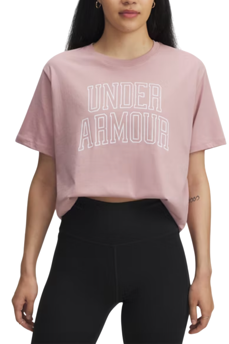 T-shirt Under Armour Under Armour Rival OS Campus T-Shirt Lyserød | 6007883-673