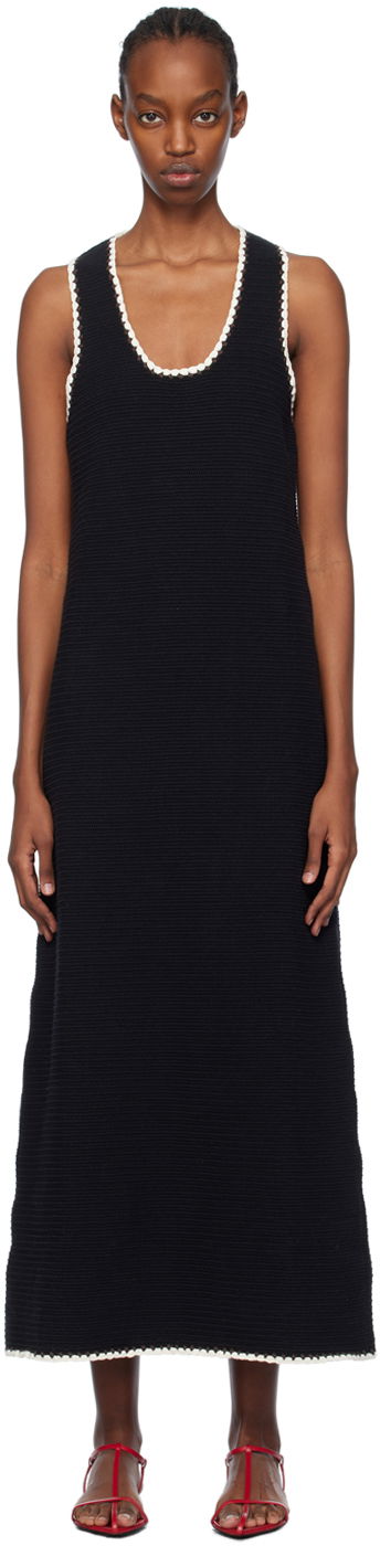 Kjole Jil Sander Scoop Neck Midi Dress Sort | J40CT0157_J15401, 0