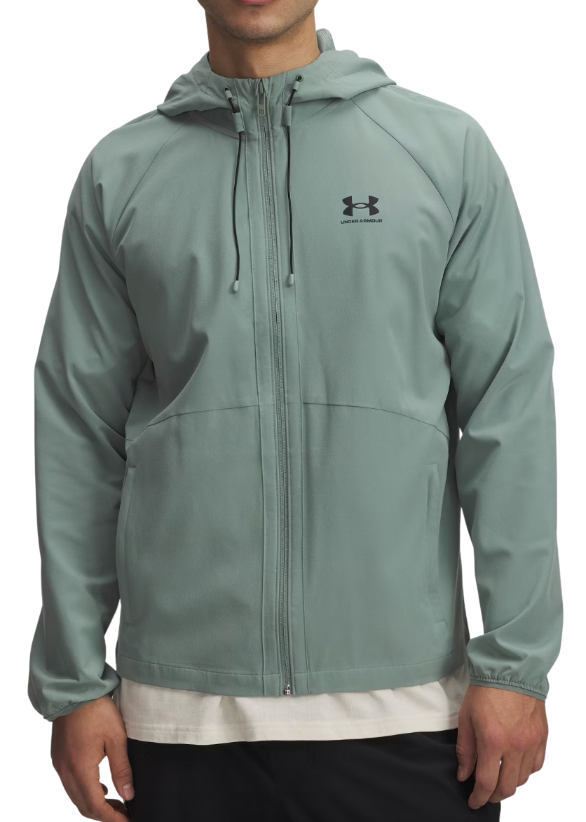 Vindjakke Under Armour Hooded Stretch Woven Windbreaker Grøn | 6003001-348, 0
