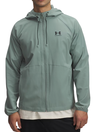 Vindjakke Under Armour Hooded Stretch Woven Windbreaker Grøn | 6003001-348, 0