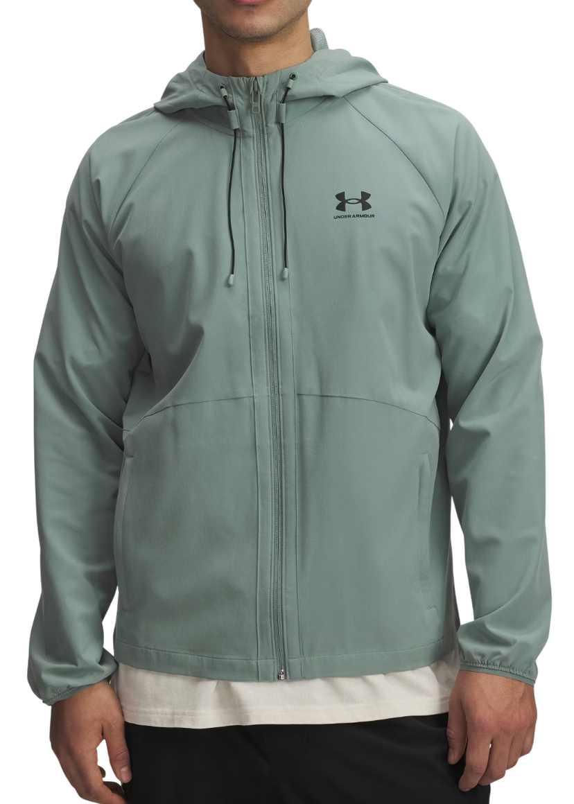 Vindjakke Under Armour Hooded Stretch Woven Windbreaker Grøn | 6003001-348