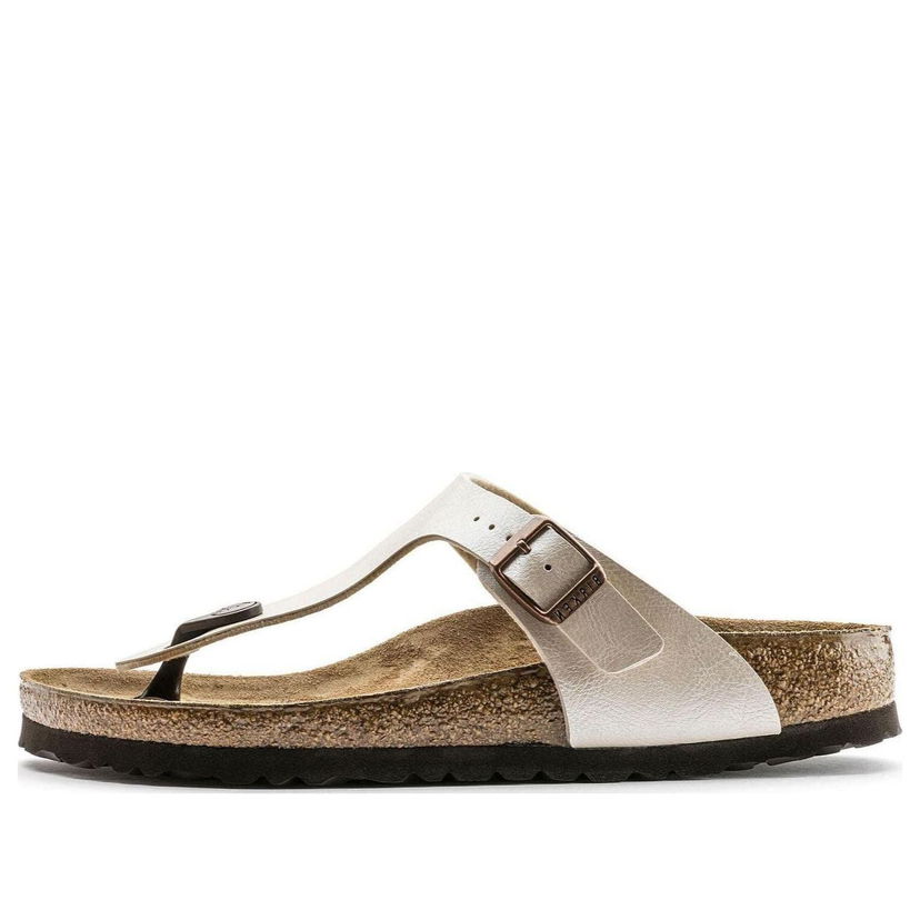 Sneakers og sko Birkenstock Birkenstock Gizeh Birko-Flor Graceful Narrow Fit Sandals Metalisk | 0943873