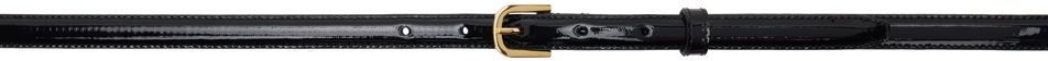 Bælter TOTEME TOTEME Thin Patent-Leather Trouser Belt Sort | 244-WAM877-LE0091, 0