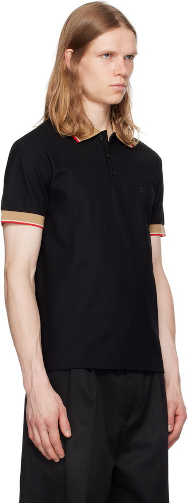 Polo skjorte Burberry Burberry Logo Collar Polo Sort | 8110934, 1