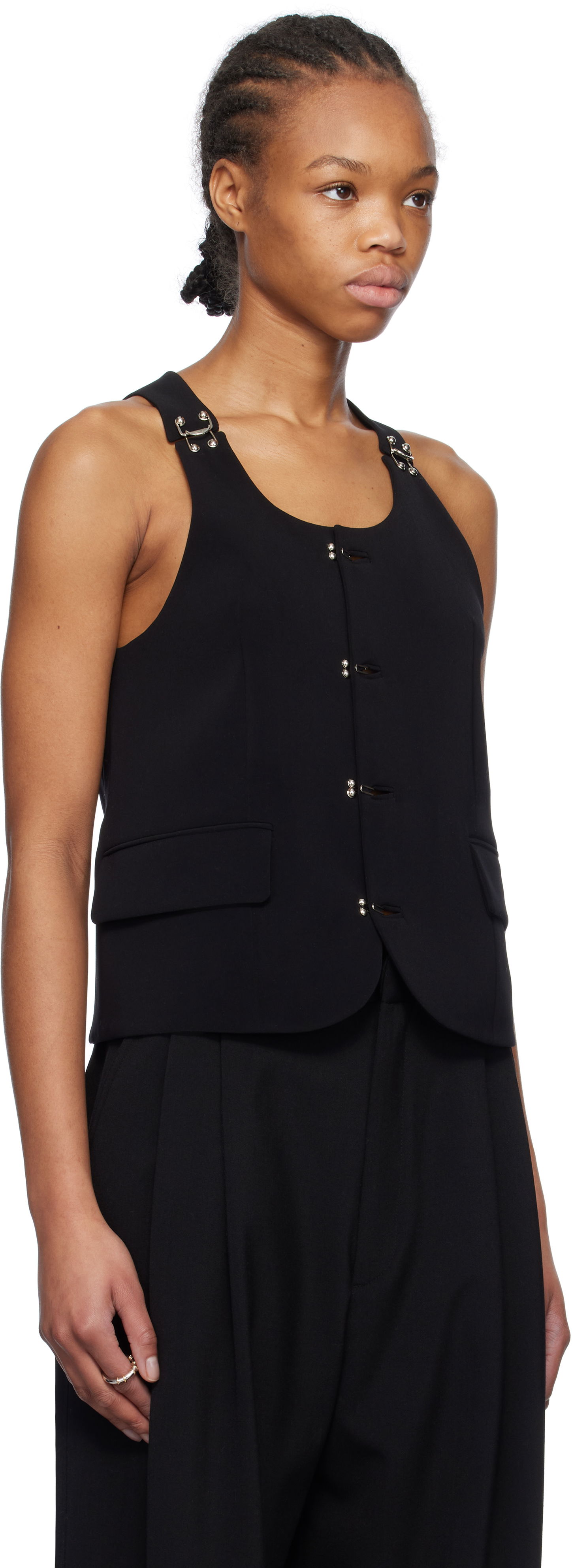 Vest We11done We11done Hook Vest Sort | WD-VT0-25-022-W-BK, 1