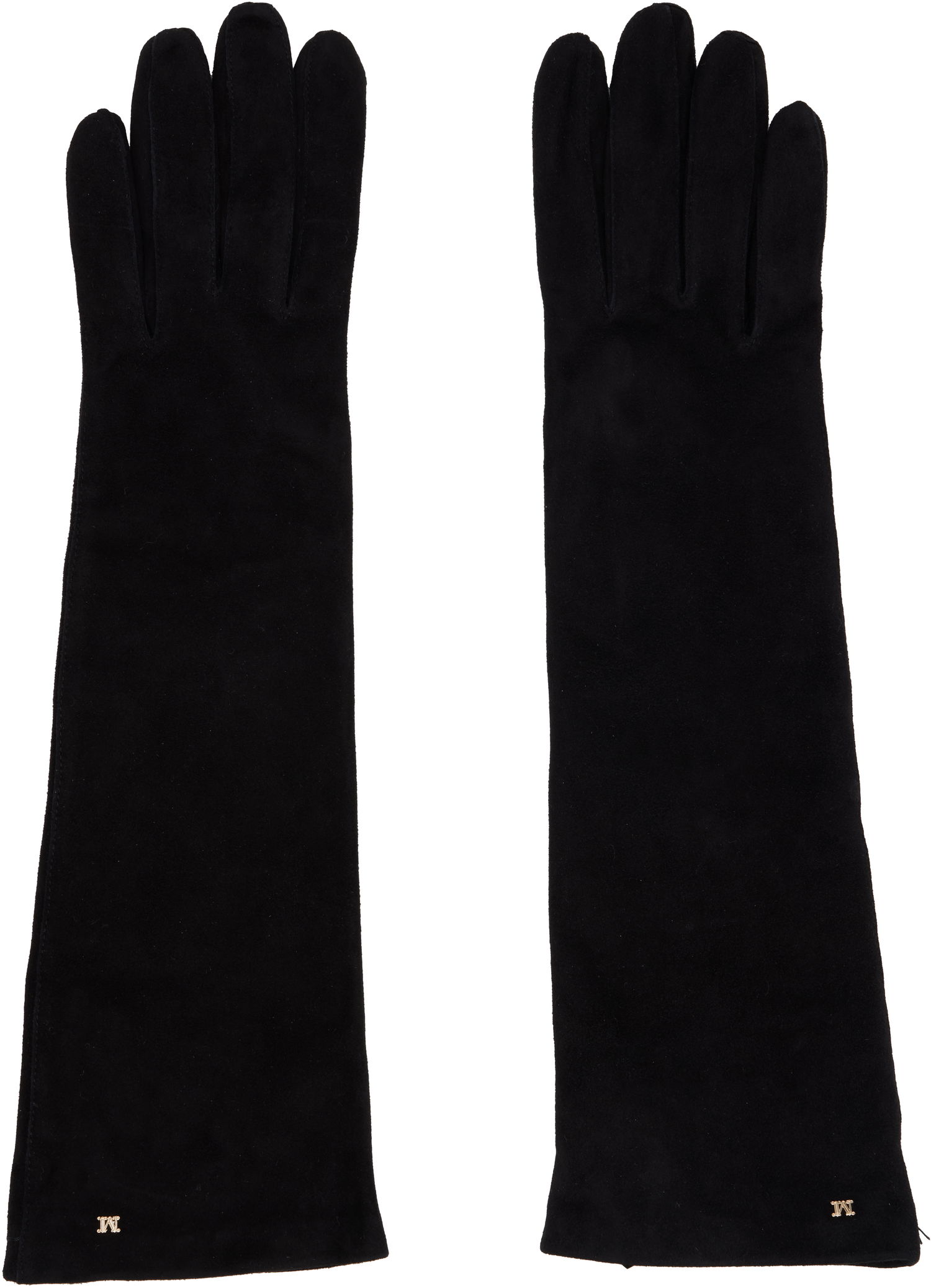 Handsker Max Mara Afideesuede Long Gloves Sort | 2524566013600, 0