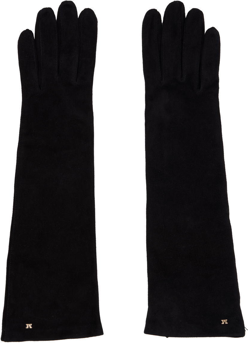 Handsker Max Mara Afideesuede Long Gloves Sort | 2524566013600