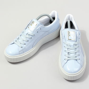 Sneakers og sko Puma Basket Platform Patent Wn's oatmeal - oatmeal Blå | 363314 02, 2