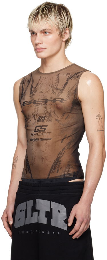 Tanktop Jean Paul Gaultier Shayne Oliver Edition 'GS Sport' Graphic Tank Top Brun | 24/27-U-DB034-T550-6700, 3