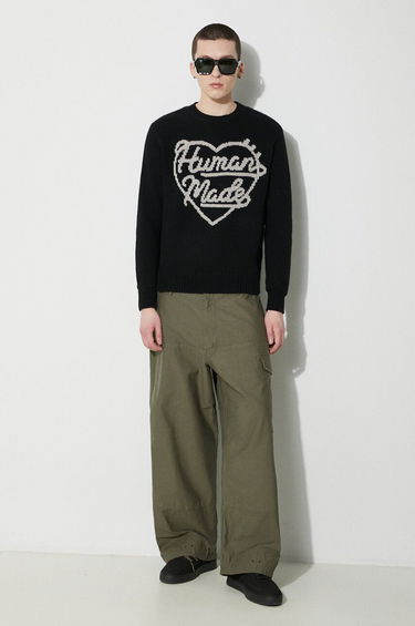 Sweater Human Made Low Gauge Knit Sweater Sort | HM27CS038, 0
