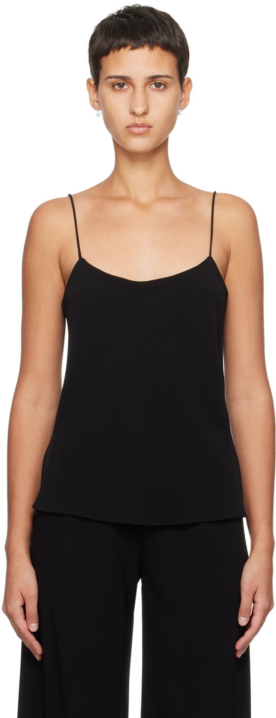 Tanktop The Row Silk Camisole Top Sort | W151-W1968
