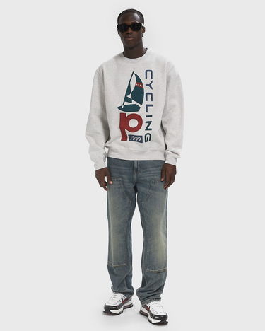 Sweatshirt By Parra Sail Bike Crew Neck Sweatshirt Grå | 54125, 2