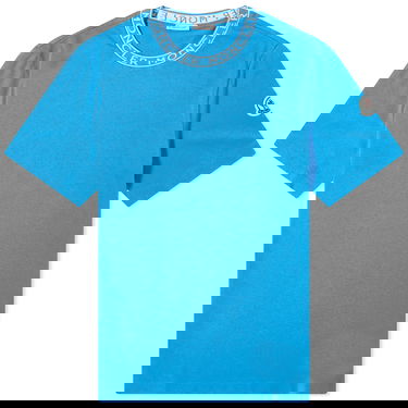 T-shirt Moncler Collar Logo T-Shirt Blå | 8C000-24-8390T-72I, 0