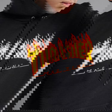 Sweatshirt Thrasher Flame Logo Hoody Sort | 017222, 2