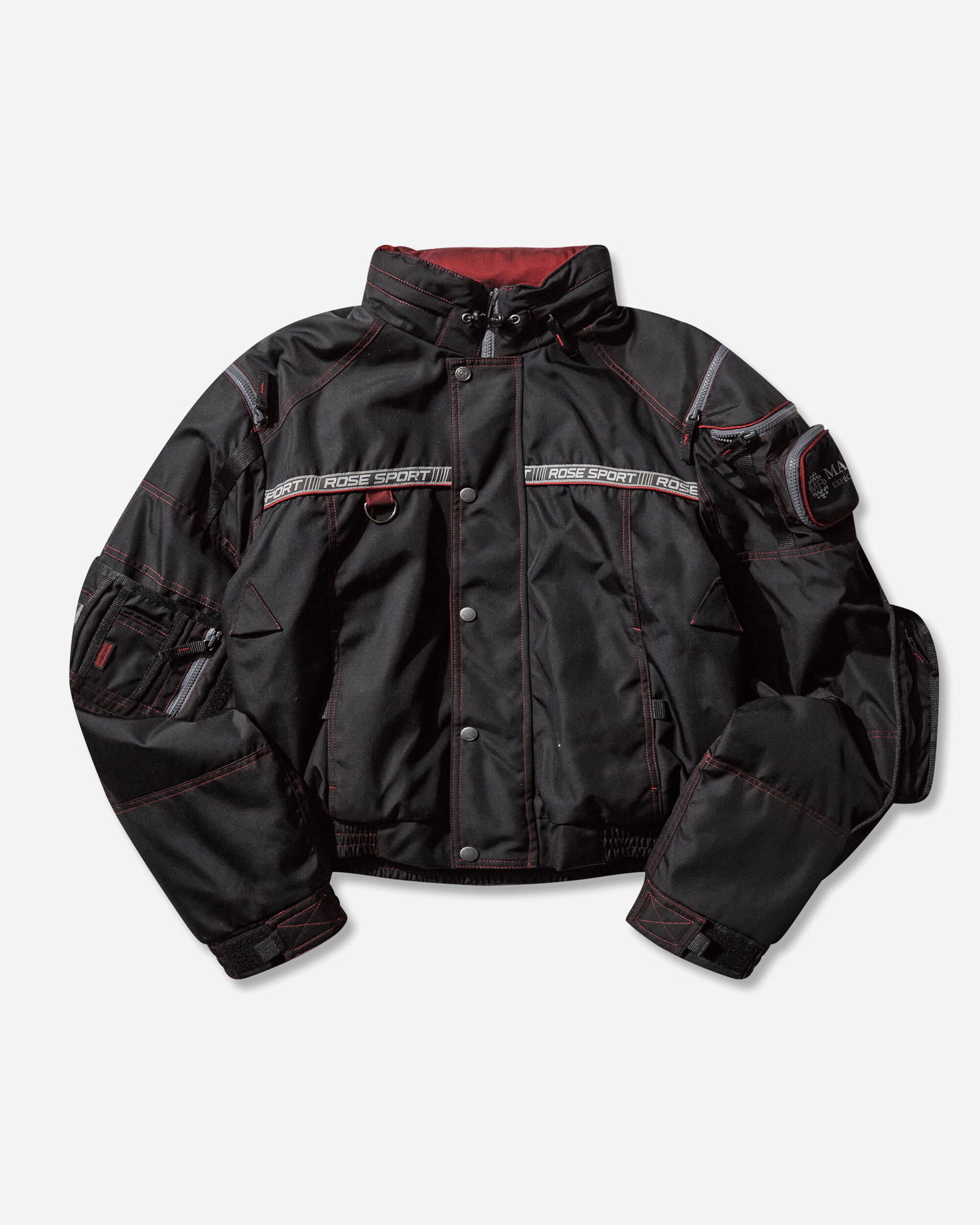 Bomberjakke Martine Rose ROSE SPORT Utility Jacket with Red Stitching Sort | 750WO15035, 1