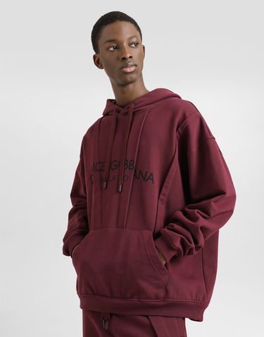 Sweatshirt Dolce & Gabbana Dolce & Gabbana Cotton Logo Hoodie Bourgogne | G9BNNTG7O2LF0130, 3