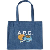Mulepose A.P.C. END. x 'Coffee Club' Diane x Denim Shopping Tote Bag Blå | COGUS-M61443-IAB, 1