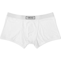 Undertøj og sokker Versace Men's Logo Boxer Trunk White Hvid | 1014037-1A09984-1W000, 2