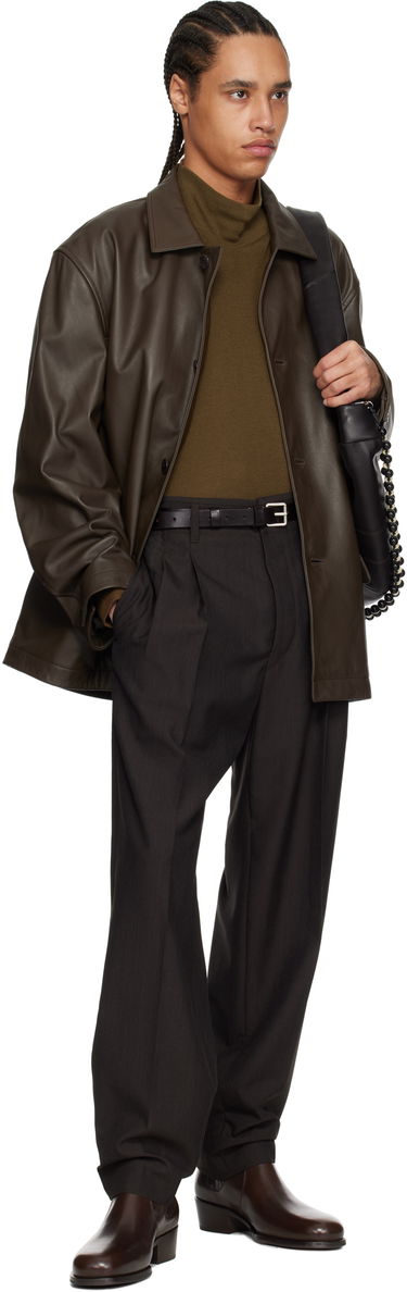 Jakke LEMAIRE Lemaire Relaxed Leather Jacket Brun | OW1074 LL0095, 4