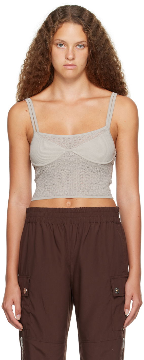 Tanktop Dion Lee Knit Tank Top Grå | A7722P23