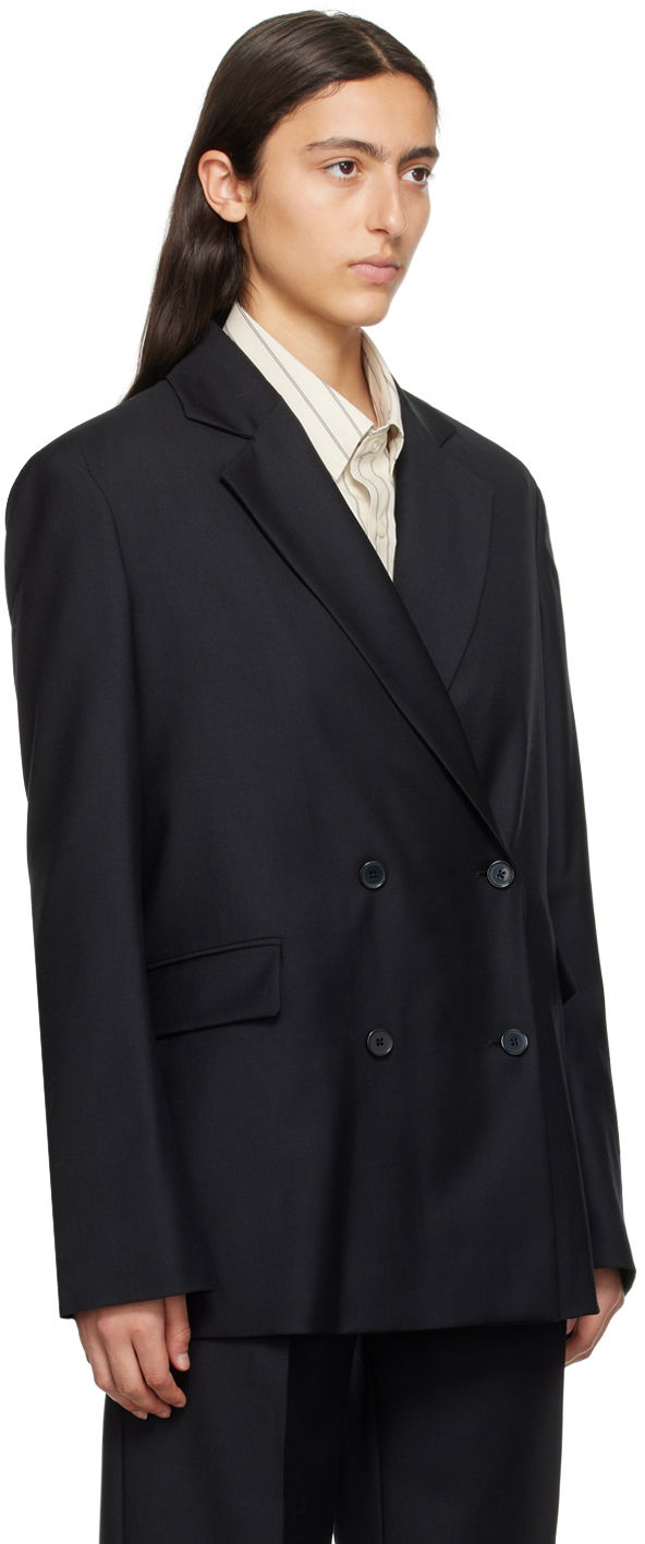 Jakke Loulou de Saison Loulou de Saison Donau Double-Breasted Blazer Sort | NEW DONAU, 1