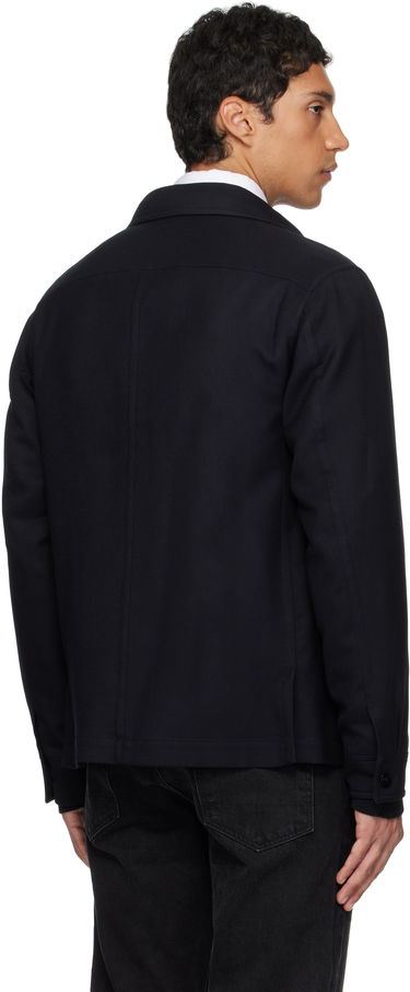 Jakke Tom Ford TOM FORD Light Wool Chest Pocket Overshirt Mørkeblå | OJS016-FMW063, 2