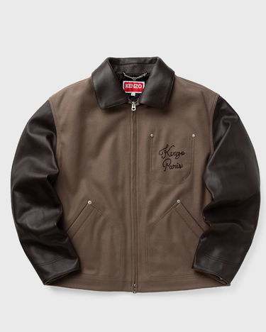 Jakke KENZO Kenzo Paris Chainstitch Leather Jacket Brun | FF68BL1519OH.92, 0