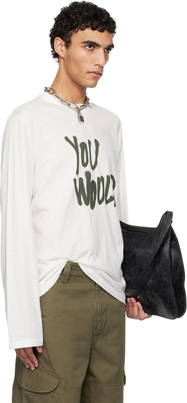 T-shirt Acne Studios Acne Studios Long Sleeve 'You Would' T-Shirt Hvid | CL0341-, 4