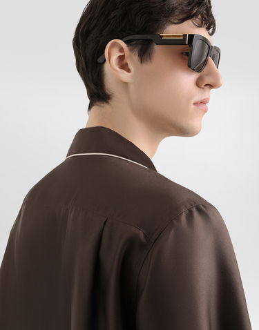 Skjorte Dolce & Gabbana Dolce & Gabbana Silk Twill Shirt Brun | G5KS3ZFU10SM1213, 2