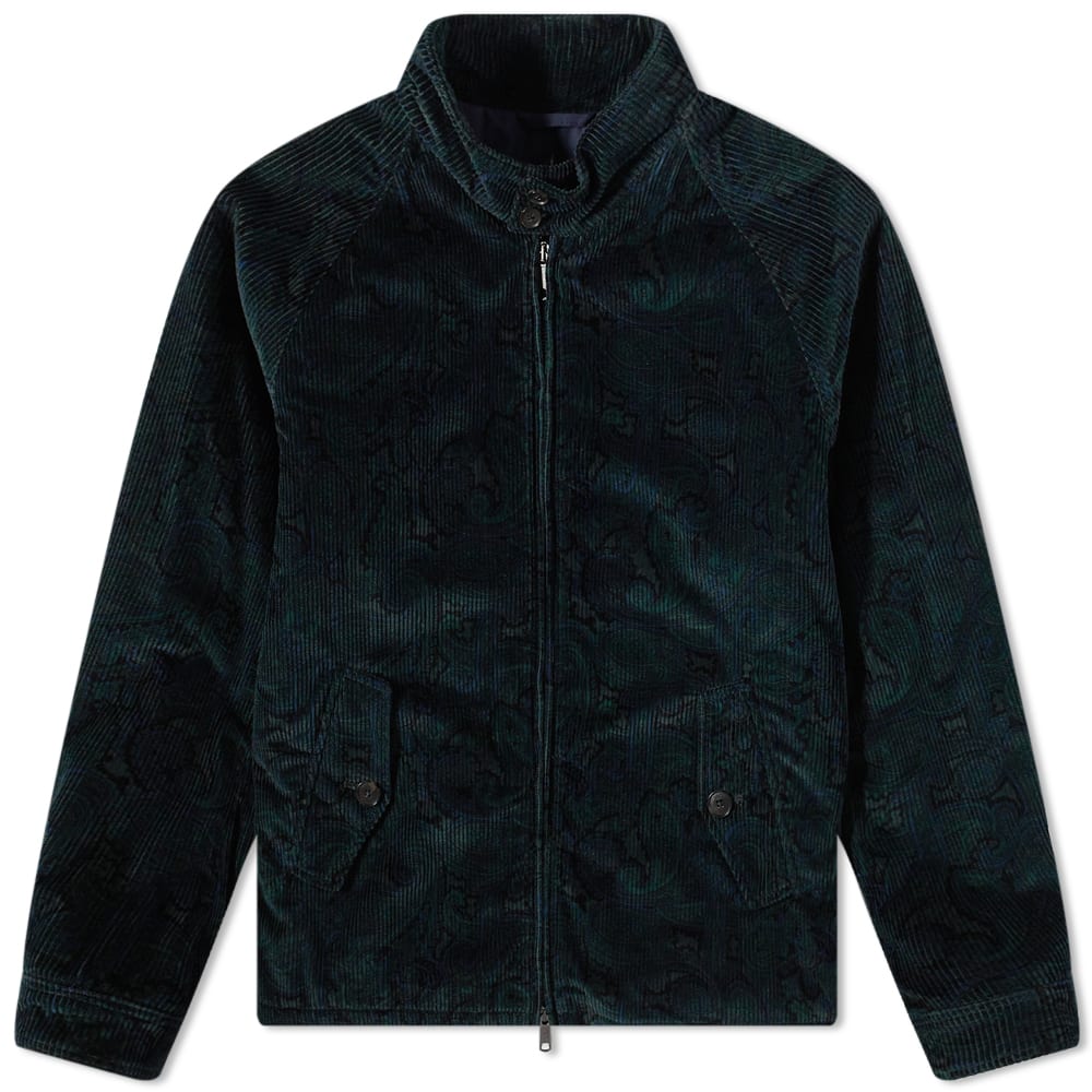 Jakke Baracuta G4 Patterned Cord Harrington Jacket Sort | BRCPS0894-3325, 0
