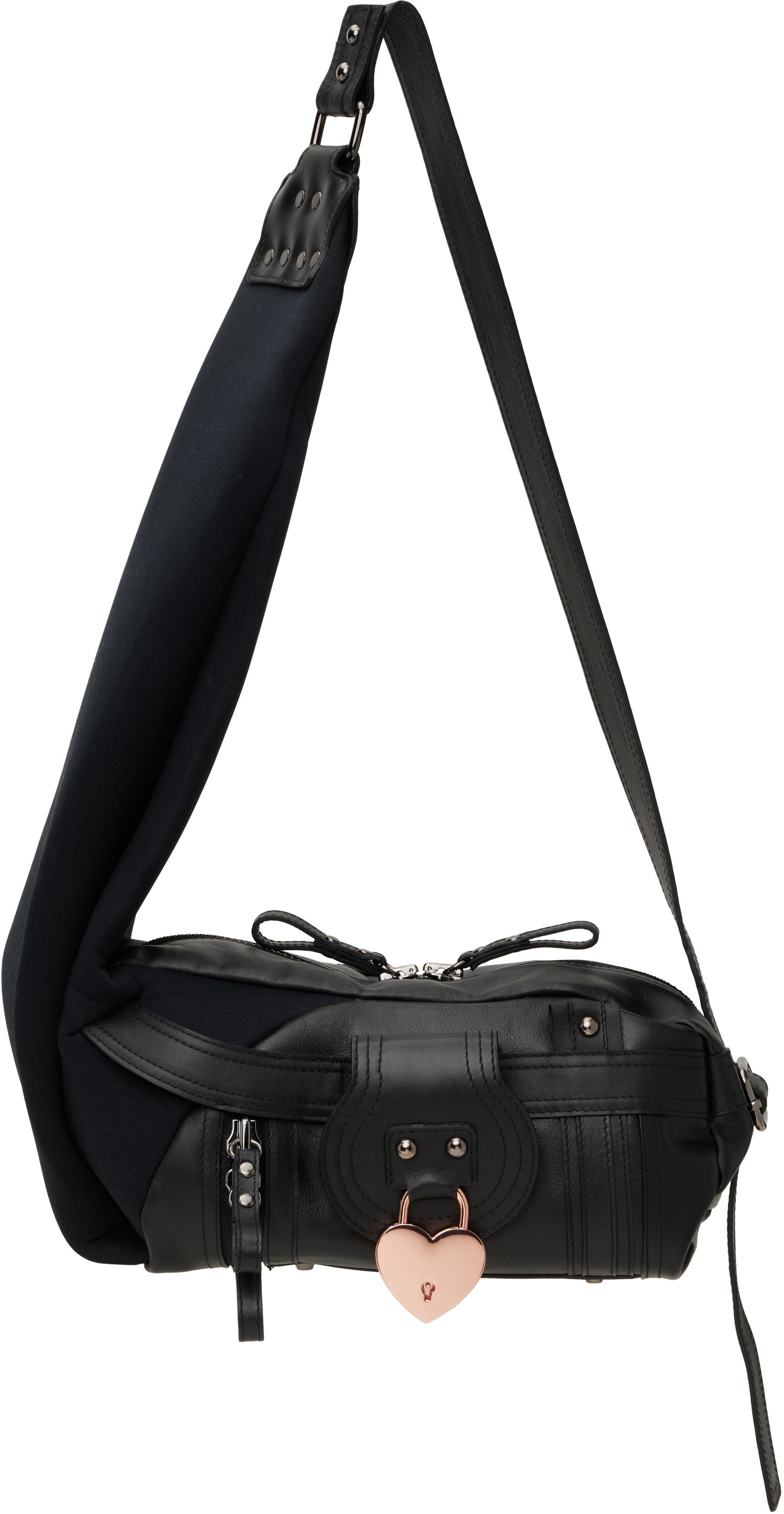 Skuldertaske Ottolinger Ottolinger Mini Neoprene and Leather Shoulder Bag Sort | 12690052601, 0