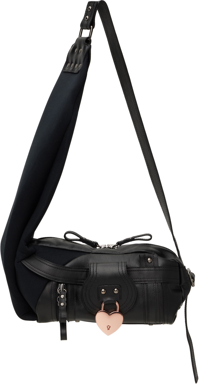 Skuldertaske Ottolinger Ottolinger Mini Neoprene and Leather Shoulder Bag Sort | 12690052601