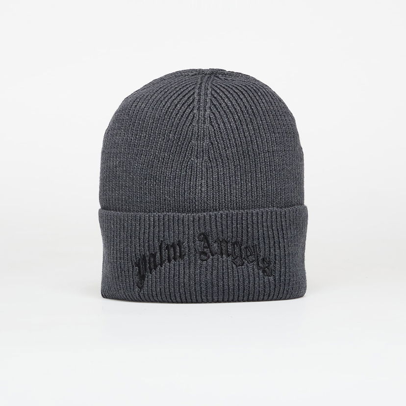 Beanie Palm Angels Curved Logo Beanie Anthracite/ Black Universal Sort | PMLC030F25KNI0021110