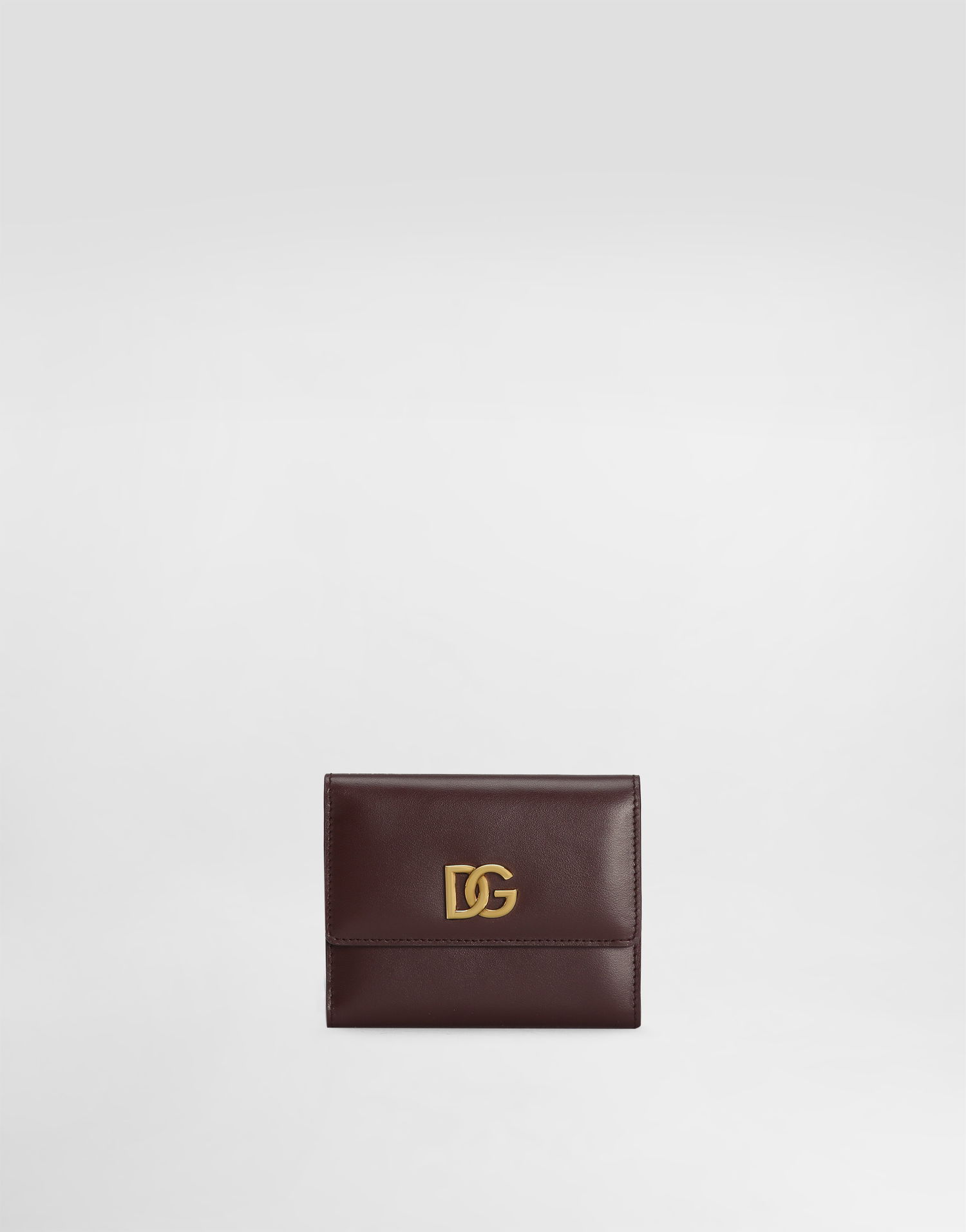 Tegnebog Dolce & Gabbana Dolce & Gabbana Calfskin Wallet with DG Logo Bourgogne | BI3338A9M758K384, 0