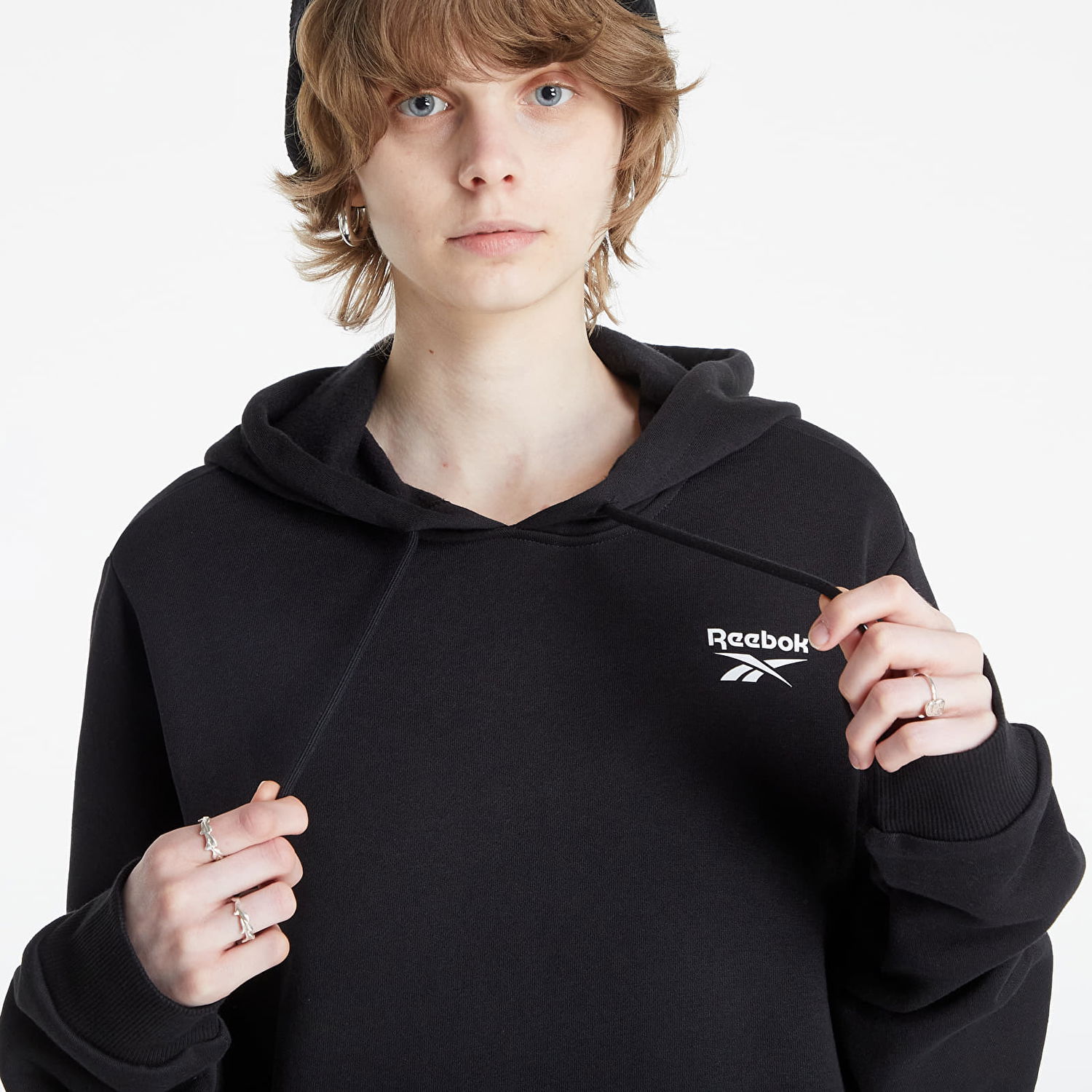 Sweatshirt Reebok Logo Relaxed Fit Sort | HG4448, 1