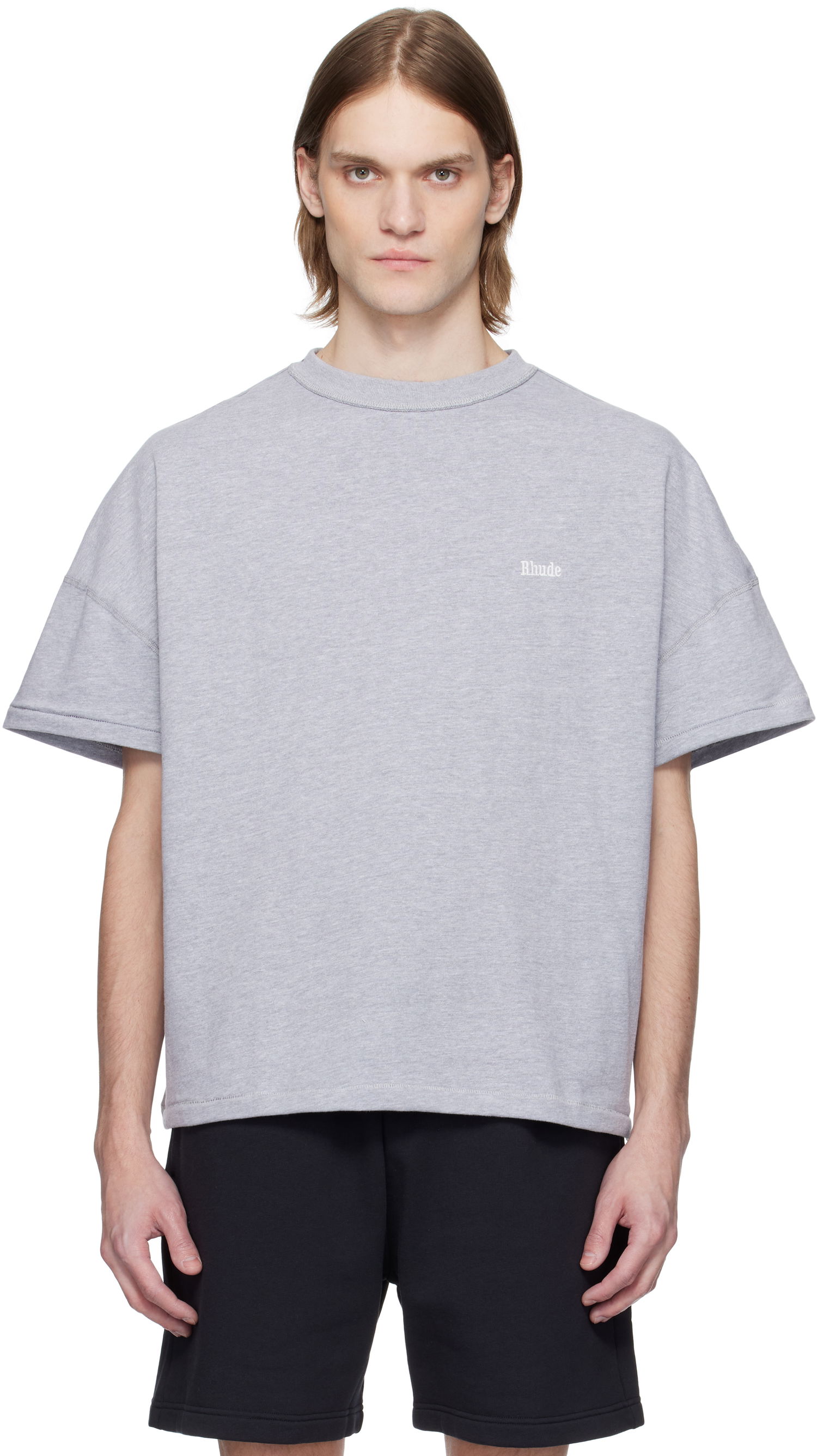 T-shirt Rhude Rhude Classique Reverse T-Shirt Grå | RHSS25TT02228, 0
