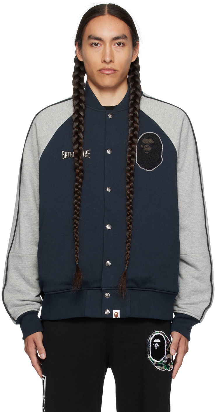 Bomberjakke BAPE Sweat Bomber Jacket Grå | 001LJJ301017M, 0