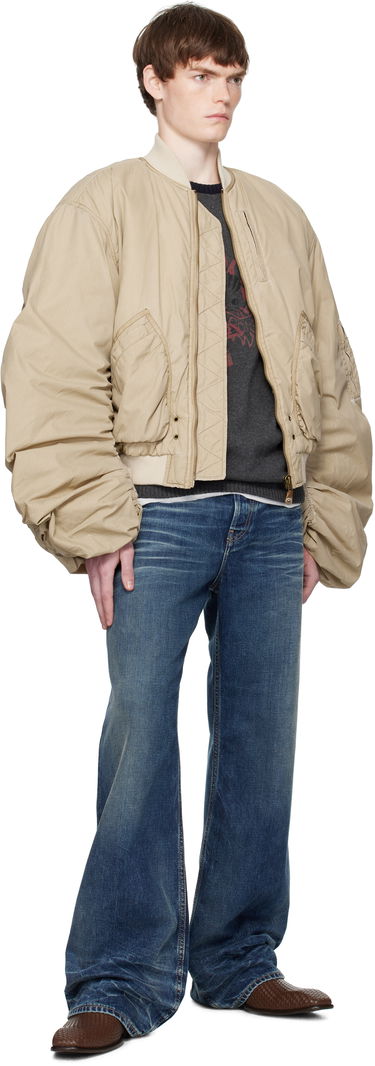 Bomberjakke We11done We11done Washed Nylon Bomber Jacket Beige | WD-JP2-25-059-U-BG, 3