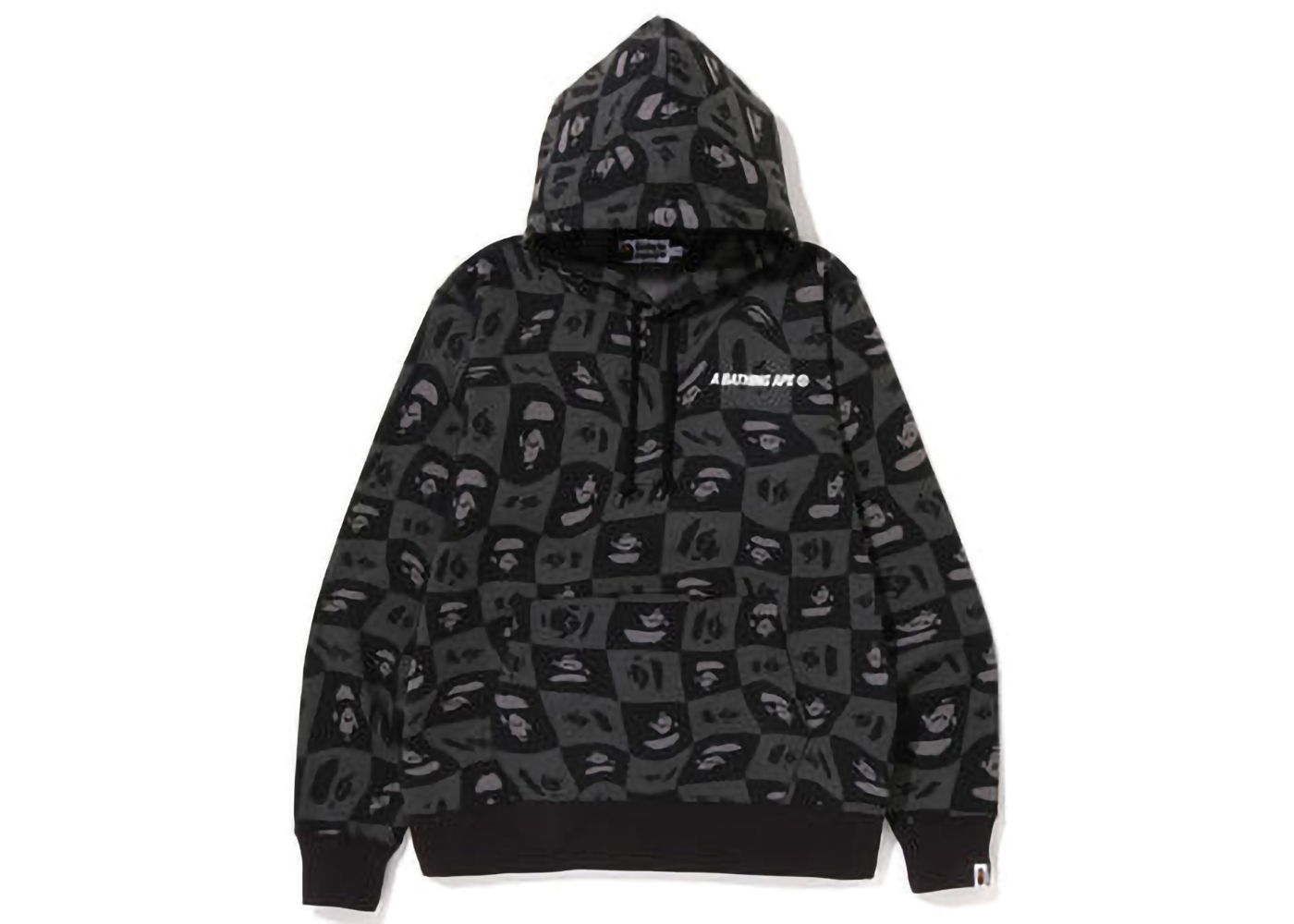Sweatshirt BAPE BAPE Distortion Pullover Hoodie Black Sort | 1I80-114-003, 0