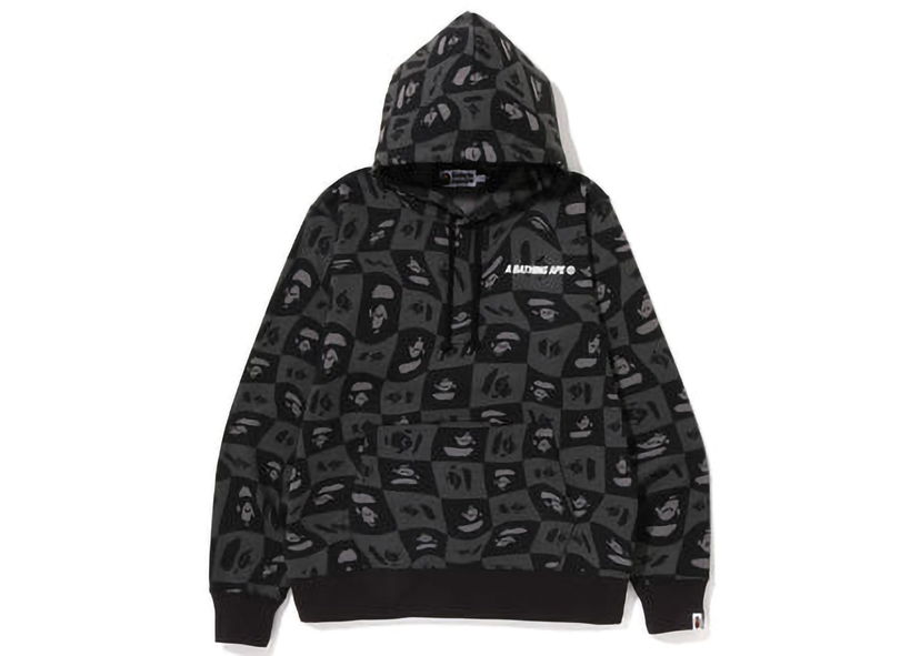 Sweatshirt BAPE BAPE Distortion Pullover Hoodie Black Sort | 1I80-114-003