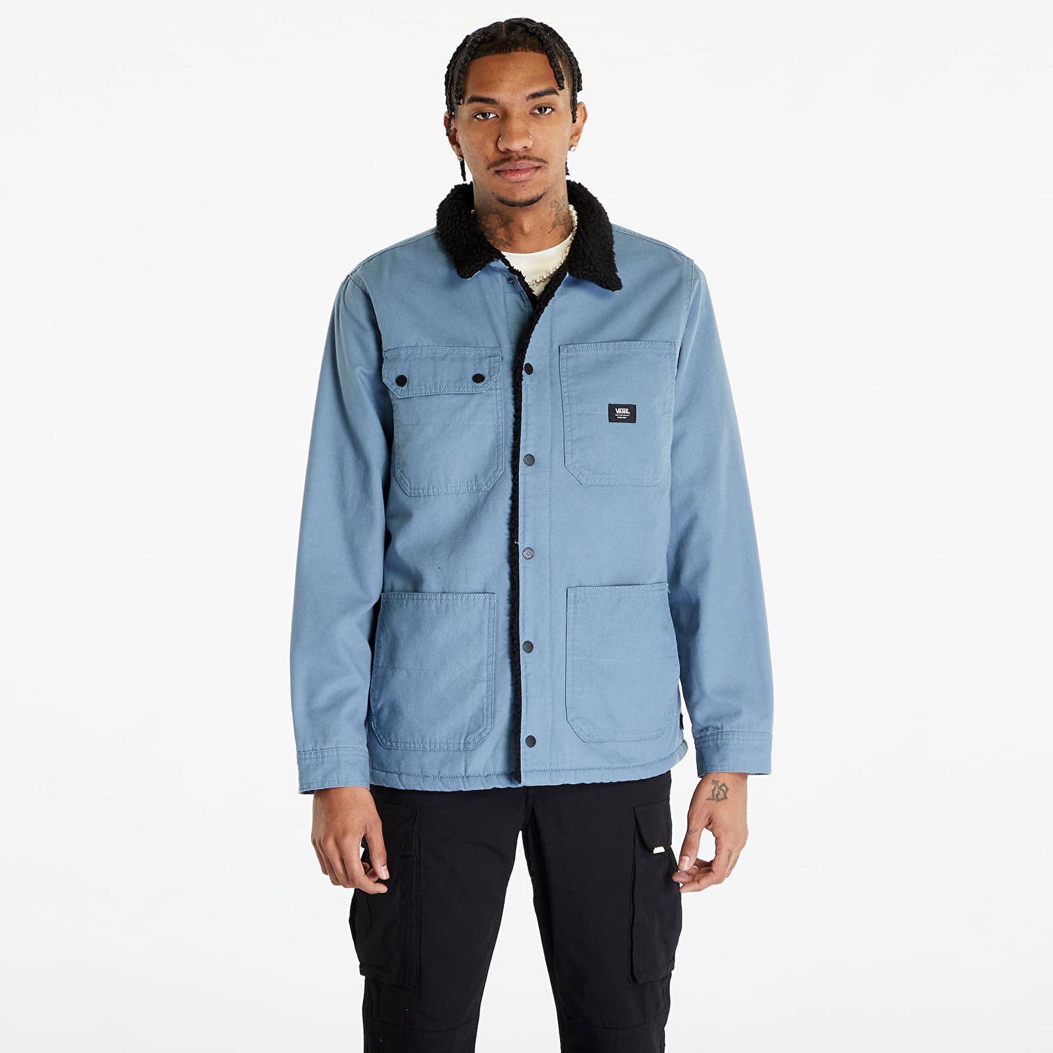 Frakker Vans Drill Chore Coat Sherpa II Blå | VN000FWFHKC1, 0